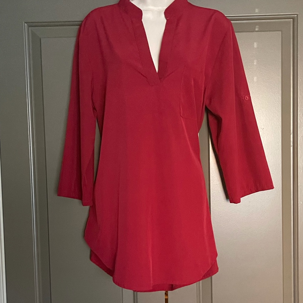 New long sleeve Red Blouse